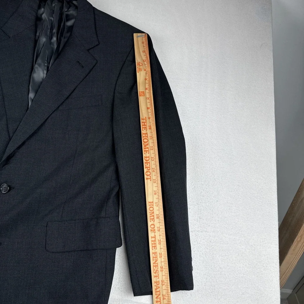 VTG Brooks Brothers Makers Brooksease Mens Dark Gray Sz 40R Wool Office Business